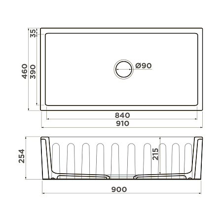 Кухонная мойка Omoikiri Mikura 91-BL 46x91x25.4 черный