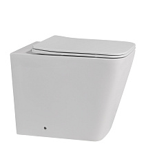 Унитаз приставной ABBER Rechteck AC1211 безободковый, белый