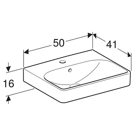 Раковина Geberit Smyle 500.256.01.1 50 белая