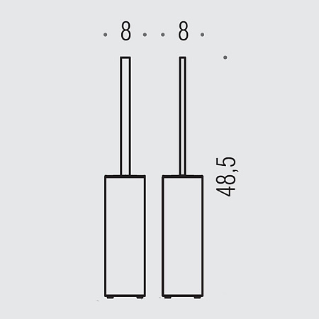 Ершик напольный Colombo Look B1606.NM черный матовый