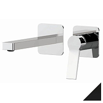 Смеситель Remer Slash SL15PLNO для раковины, черный матовый Смеситель Remer Slash SL15PLNO для раковины, черный матовый