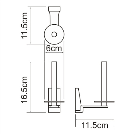 Держатель туалетной бумаги WasserKRAFT Lopau K-6097 хром