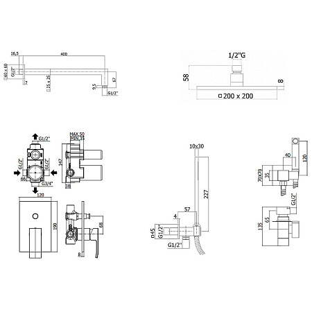 Душевой комплект Paffoni Elle KITZEL015CR/M хром