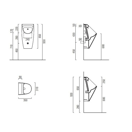 Писсуар GSI Community 909711 белый