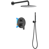 Душевой комплект Aquatek Бетта AQ1172MB черный матовый Душевой комплект Aquatek Бетта AQ1172MB черный матовый