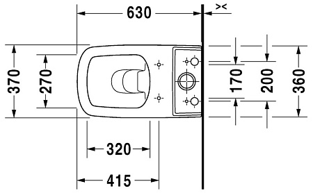 Чаша для унитаза-компакта Duravit DuraStyle 2155090000