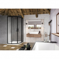 Душевой уголок Ravak Blix Slim BLSCP4-90 X3BM70300Z1 Transparent, черный
