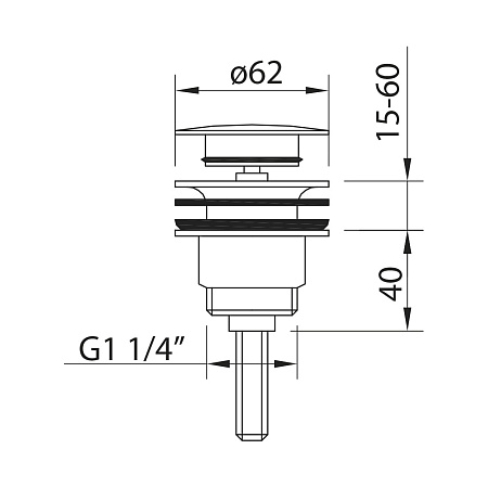 Донный клапан Clever Leo 60701 белый