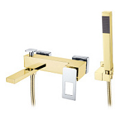 Смеситель Boheme Q 143-GCR для ванны с душем, золото/хром