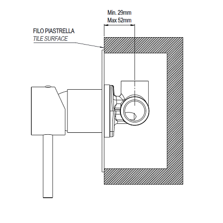 Смеситель Remer Slash SL30 для душа, хром