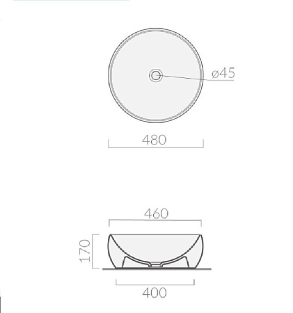 Раковина Galassia Dream 7333 48 белый
