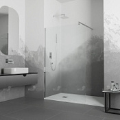 Душевая перегородка RGW Walk In 35100208-21 стекло матовое/профиль хром