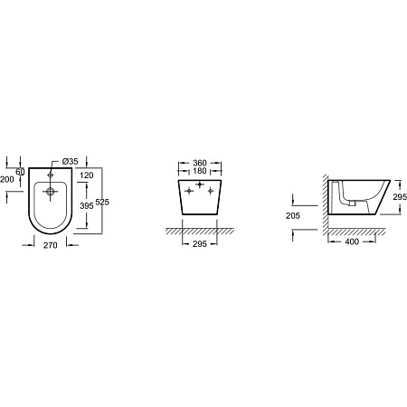 Биде подвесное Jacob Delafon Rodin+ EMJ0002-00