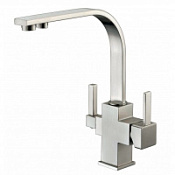 Смеситель Zorg Sanitary ZR 332 YF NICKEL для кухонной мойки, никель