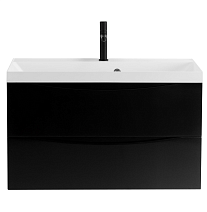 Тумба с раковиной BelBagno Marino MARINO-800-2C-SO-NL-P + BB800/450-LV-MR-AST 80 nero lucido
