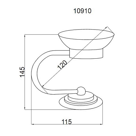 Мыльница Boheme Murano 10910-G настольная, золото