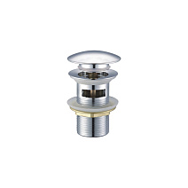 Донный клапан Clever 96255 с переливом, хром Донный клапан Clever 96255 с переливом, хром