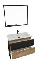 Мебель для ванной Grossman Солис 108501 85 напольная, сонома/черная