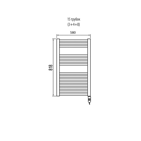 Полотенцесушитель электрический Irsap Ares EIS058I01IR01NNN03 81,8x58 