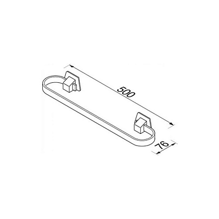 Полотенцедержатель Geesa Standard Hotel 5121-50 хром