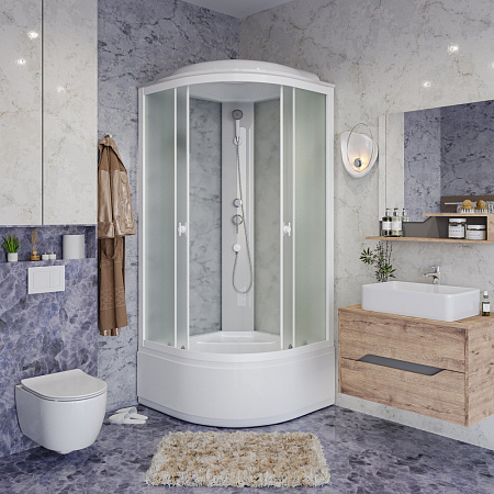 Душевая кабина Niagara Promo P80x40xMT 80x80x215 матовый/белый