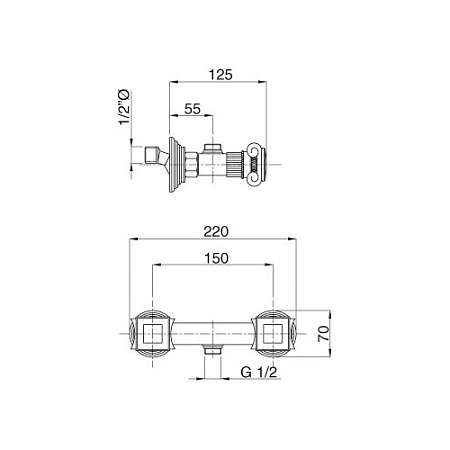 Смеситель Cezares Aphrodite APHRODITE-DS-03/24-S1 для душа
