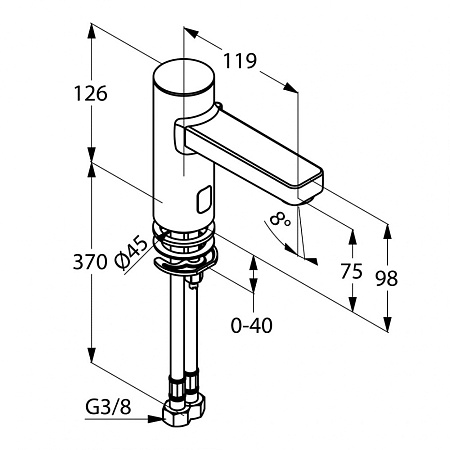 Смеситель Kludi Zenta 3810005 для раковины, хром