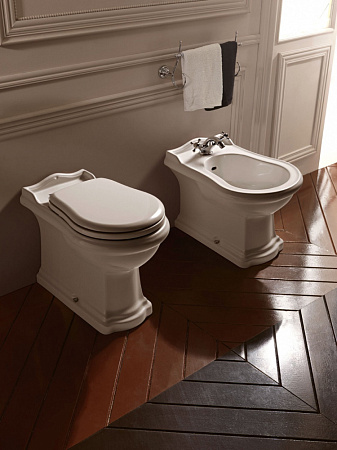 Биде приставное Kerasan Retro 102201*1 с 1 отверстием под смеситель, белый