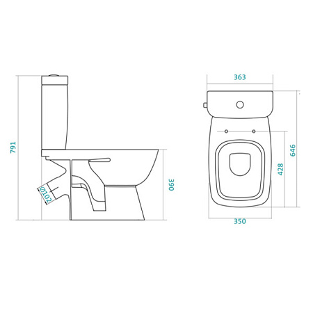 Унитаз-компакт Santek Нео Лайт 1WH302409 микролифт