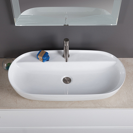 Раковина накладная BelBagno BB1347 41x81x13.5 белый