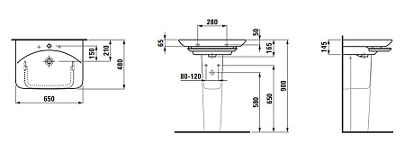 Раковина Laufen Palace 8.1070.3.000.104.1  65 см