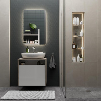 Мебель для ванной Kerama Marazzi Pro PRO.60.1\WHT 60 белый глянцевый/дуб орегон