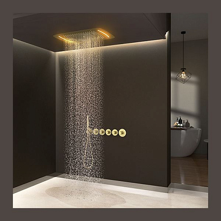 Душевой комплект Timo Saona SX-2319/17SM золото матовое