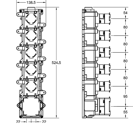 Термостат Gessi 43109.031  скрытая часть