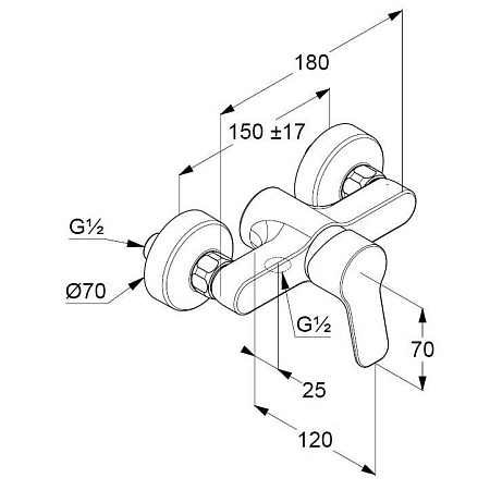 Смеситель Kludi Pure&Easy 378419165 для душа, белый