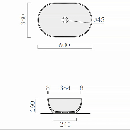 Раковина Galassia Dream 7308SV 60х38 сальвия