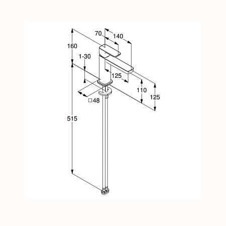 Смеситель для раковины Kludi Renon 422883975 черный матовый