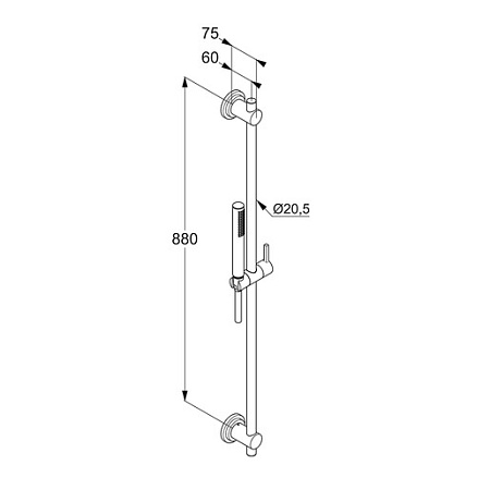 Душевой гарнитур Kludi Nova Fonte Classic 2084005-25 хром
