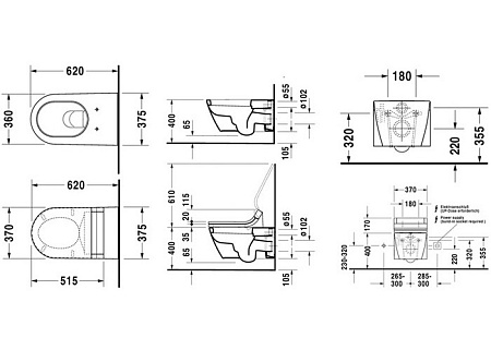 Чаша для унитаза подвесного Duravit Starck 2 25330900001-WG