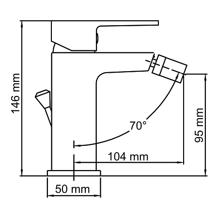 Смеситель WasserKRAFT Abens 2006 для биде, черный