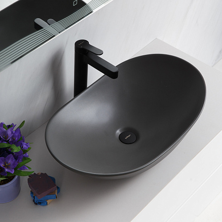 Раковина накладная BelBagno BB1404-H311 60.5x37x15 серый матовый