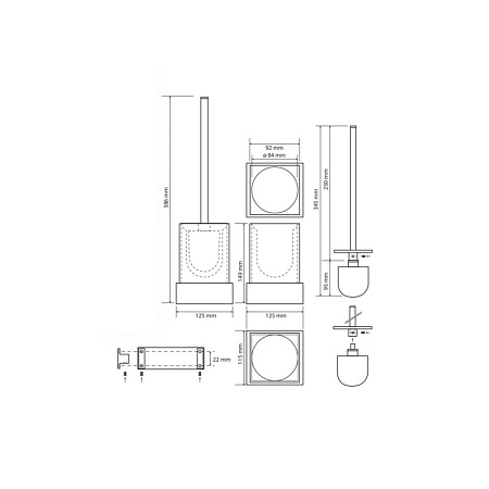 Ершик Bemeta Gamma 145513092 белый/хром