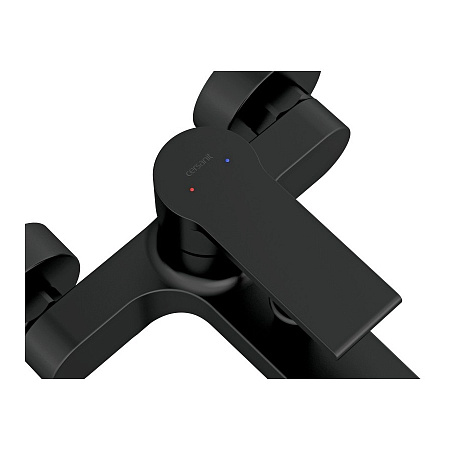 Смеситель Cersanit Brasko Black 63108 для ванны с душем, черный