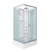 Душевая кабина Niagara Classic NG-33984-14QBKTG 90x80x210 стекло матовое/профиль серебро