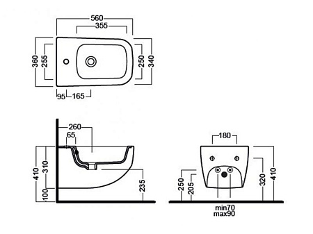 Биде подвесное Hatria Next Y1F201