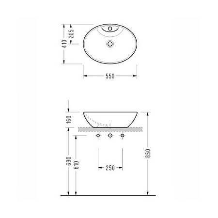 Раковина Serel Washbasin CH34