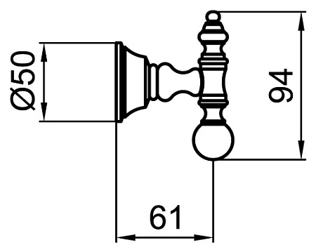 Крючок Webert Karenina КА500401015 хром