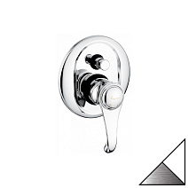 Смеситель Emmevi Tiffany 6019BC для душа, белый/хром Смеситель Emmevi Tiffany 6019BC для душа, белый/хром
