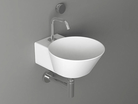 Раковина накладная Simas Wave WA 05 33,5x43x16,5 с 1 отверстием под смеситель, белый