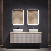 Мебель для ванной со столешницей Sancos Snob R 160 SNR80SM+TT160A2X Doha Soft/Kreman